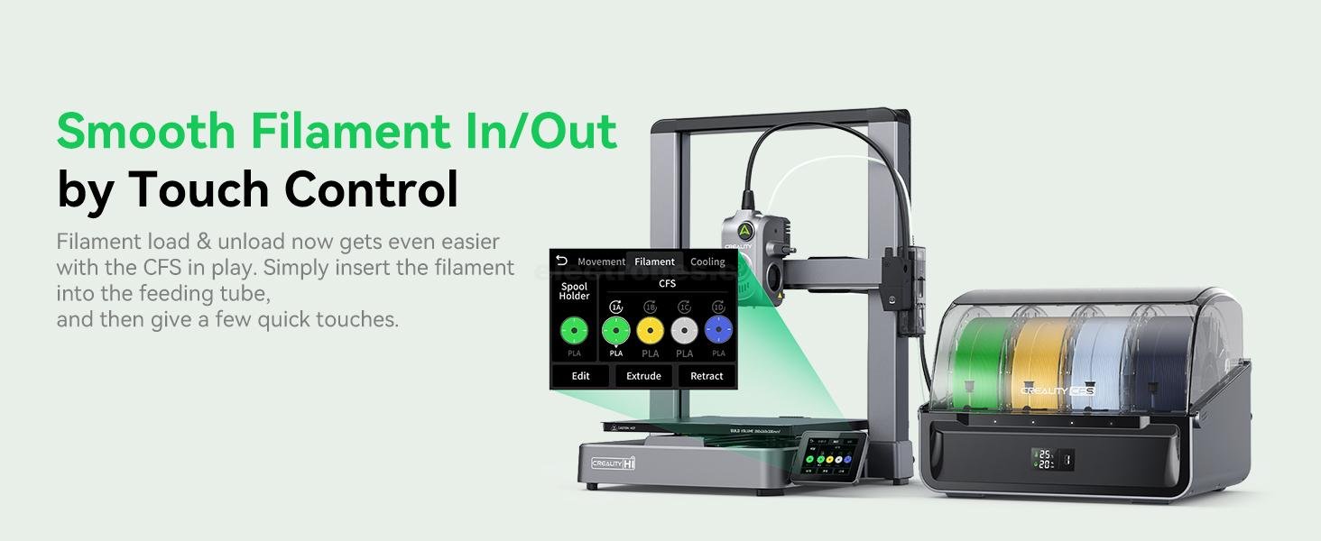 Creality Hi Combo 3D Printer, Multi Color 3D Printer with CFS, 500mms High Speed Auto-Leveling Automatic Filament Reading Clog-Free Extruder Pre-Assemble All-Metal Body 10.24×10.24×11.81inch at best price online in islamabad rawalpindi lahore peshawar faisalabad karachi hyderabad quetta wah taxila Pakistan