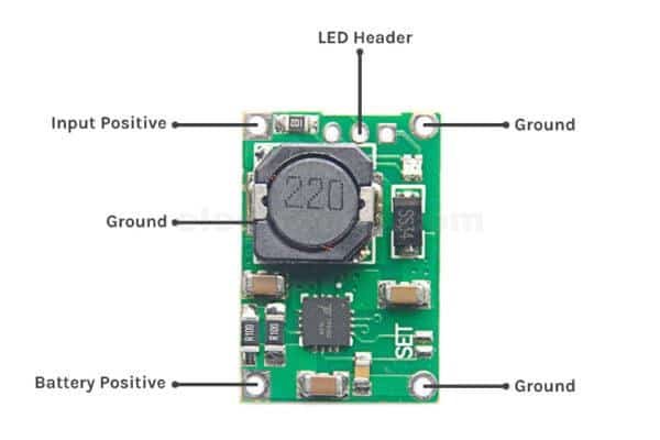 pinout of HW-370 TP5100 2A Li Ion Battery Charger Module with built-in input overcurrent, under voltage protection, over-temperature protection, short circuit protection, battery temperature monitoring, reverse battery protection at best price online in islamabad rawalpindi lahore peshawar faisalabad karachi hyderabad quetta wah taxila Pakistan