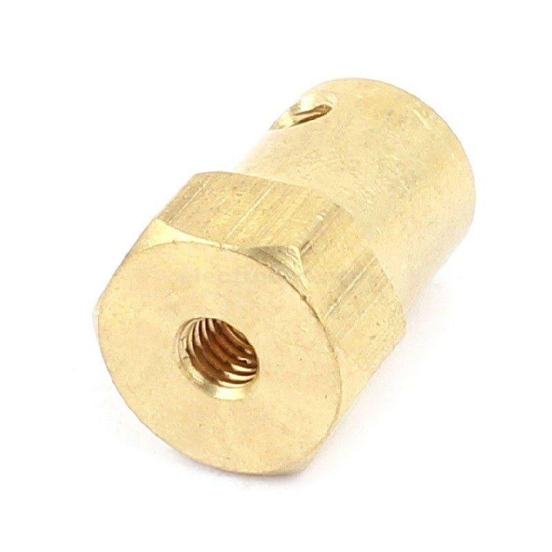 Hex Coupler 3mm 4mm 5mm Bore Motor Hex Brass Shaft Coupling Flexible Connector for Car Wheel Tires Shaft Motor at best price online in islamabad rawalpindi lahore peshawar faisalabad karachi hyderabad quetta wah taxila Pakistan