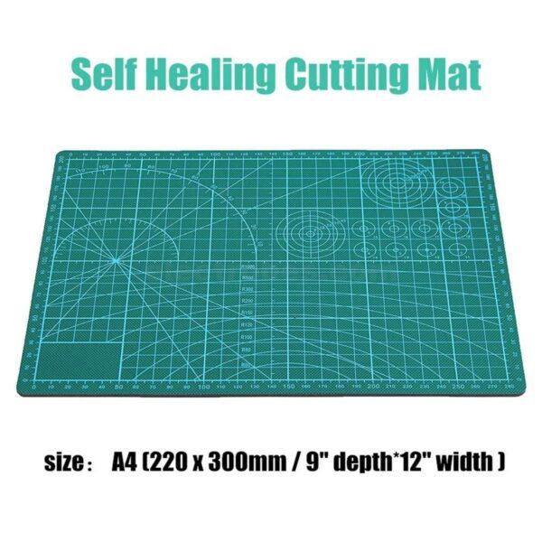 Cutting Mat A4 300x220mm PVC Cutting Mat Double Sided Self Healing PVC Printed Grid Lines Cutting Board Fabric Leather Cut Paper Office Stationery Craft DIY Cutting Art Hobby Patchwork Thick Non-Slip Tools at best price online in islamabad rawalpindi lahore peshawar faisalabad karachi hyderabad quetta wah taxila Pakistan