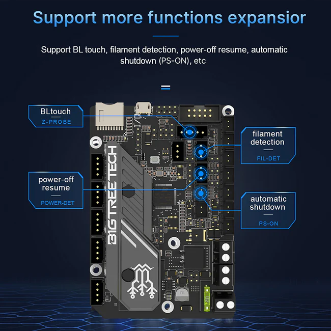 BIGTREETECH SKR Mini E3 V3.0 Motherboard with TMC2209 UART Stepper Driver BTT 32bit Silent Control Board Support Marlin/Klipper for Ender-3,Ender-3 V2, Ender-3 Pro 3D Printers at best price online in islamabad rawalpindi lahore peshawar faisalabad karachi hyderabad quetta wah taxila Pakistan