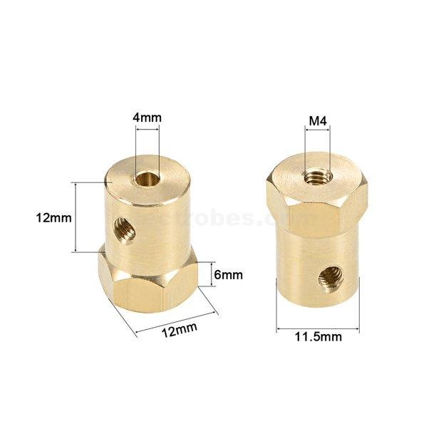 Hex Coupler 3mm 4mm 5mm Bore Motor Hex Brass Shaft Coupling Flexible Connector for Car Wheel Tires Shaft Motor at best price online in islamabad rawalpindi lahore peshawar faisalabad karachi hyderabad quetta wah taxila Pakistan