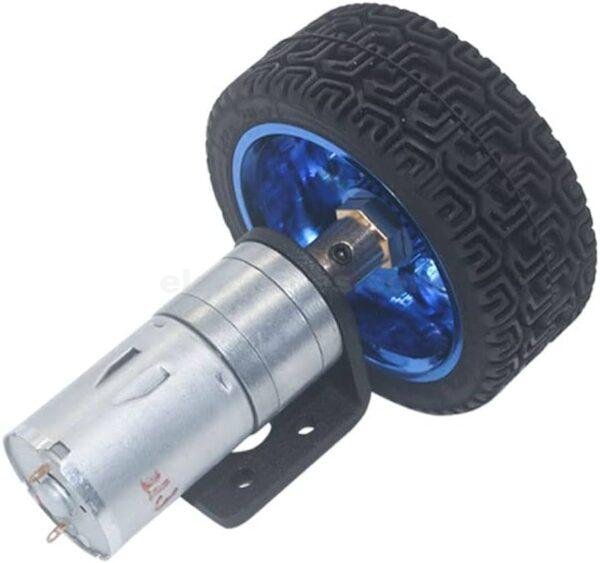 12V DC Small Speed Reduction Gear Motor Metal With 65mm Wheel Kit at best price online in islamabad rawalpindi lahore peshawar faisalabad karachi hyderabad quetta wah taxila Pakistan