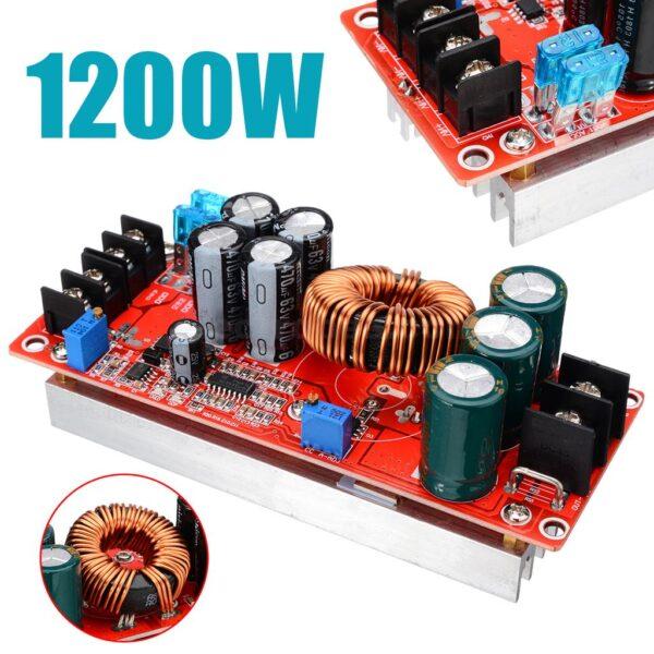 1200W 20A DC Converter Boost Step-up Power Supply Module in 8-60V Out 12-83V with Heat Sink 12V to 24V 48V at best price online in islamabad rawalpindi lahore peshawar faisalabad karachi hyderabad quetta wah taxila Pakistan