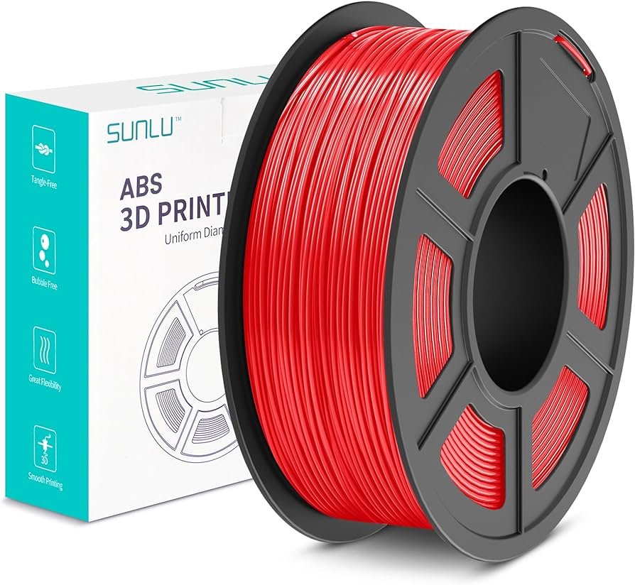 SUNLU ABS 3D Filament 1KG 1.75MM No Bubble Excellent Impact Strength Good  Abrasion Performance Chemical Resistance