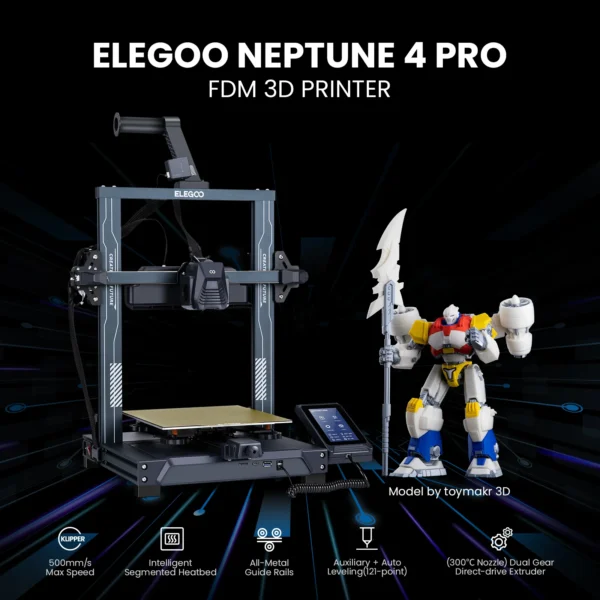 Elegoo Neptune 4 Pro FDM 3D Printer Dual-Gear Direct Extruder 225x225x265 Bed Size at best price online in islamabad rawalpindi lahore peshawar faisalabad karachi hyderabad quetta wah taxila Pakistan