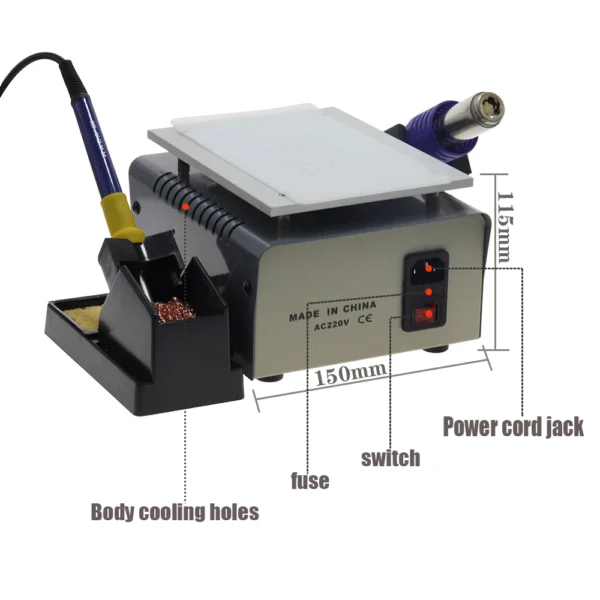 KADA 9803D+ LCD Touch Screen Separator Machine + Hot Air Station + Adjustable Soldering Iron Station 3 in 1 Rework Station for mobile repairing and laboratory at best price online in islamabad rawalpindi lahore peshawar faisalabad karachi hyderabad quetta wah taxila Pakistan