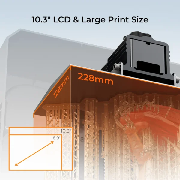 Creality Resin 3D Printer Halot-Mage, 8K Resolution 10.3" Monochrome LCD UV Photocuring Resin Printer with High-Precision Integral Light Fast Print Dual Z-axis Rails Larger Print Size 8.97x5.03x9.05 in at best price online in islamabad rawalpindi lahore peshawar faisalabad karachi hyderabad quetta wah taxila Pakistan