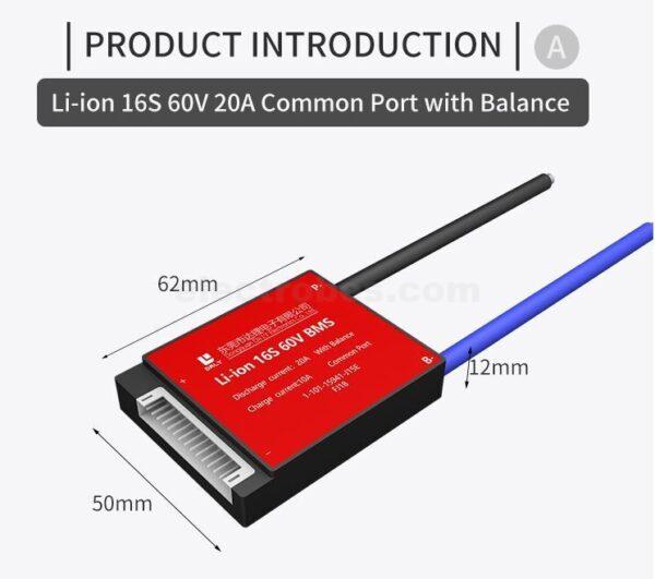 DALY BMS Li-ion 16S 60V 20A 30A 40A 50A 60A BMS Battery Management System for 18650 Lithium ion Battery Pack With Balance Protection PCB Board with over-voltage protection charging module at best price online in islamabad rawalpindi lahore peshawar faisalabad karachi hyderabad quetta wah taxila Pakistan