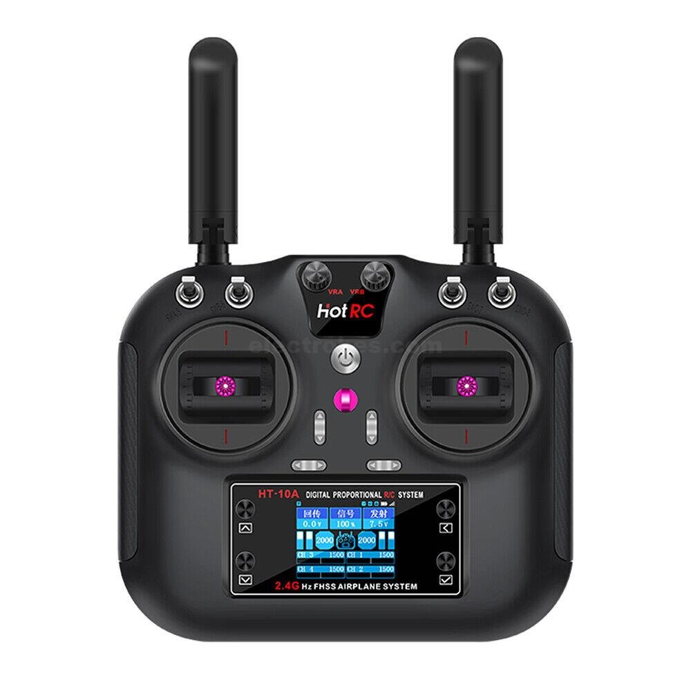 Hotrc HT-10A 2.4GHz 10 Channels RC Transmitter and Receiver FHSS & 8CH Receiver for FPV Drone RC Airplane Aircraft Boat Car Helicopter at best price online in islamabad rawalpindi lahore peshawar faisalabad karachi hyderabad quetta wah taxila Pakistan