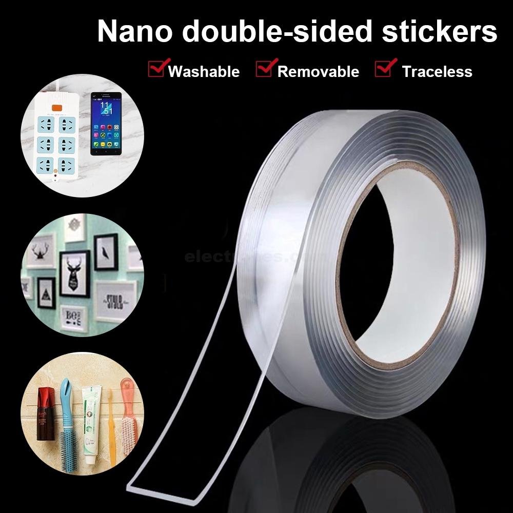 1M 20mm Width Nano Tape Double Sided Tape Transparent No Trace Reusable Waterproof at best price online in islamabad rawalpindi lahore peshawar faisalabad karachi hyderabad quetta wah taxila Pakistan
