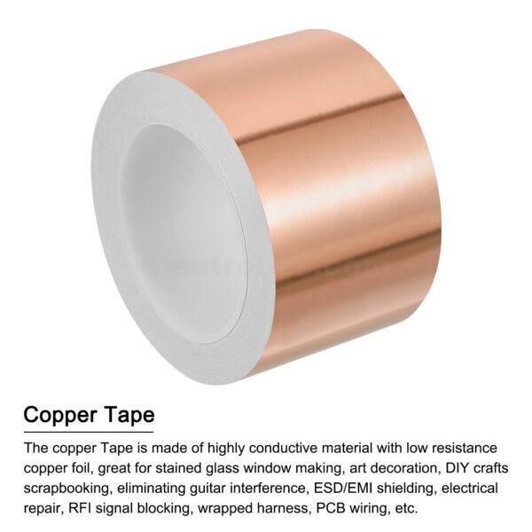 45mm X 10 meters Conductive Copper Foil single sided adhesive Tape at best price online in islamabad rawalpindi lahore peshawar faisalabad karachi hyderabad quetta wah taxila Pakistan