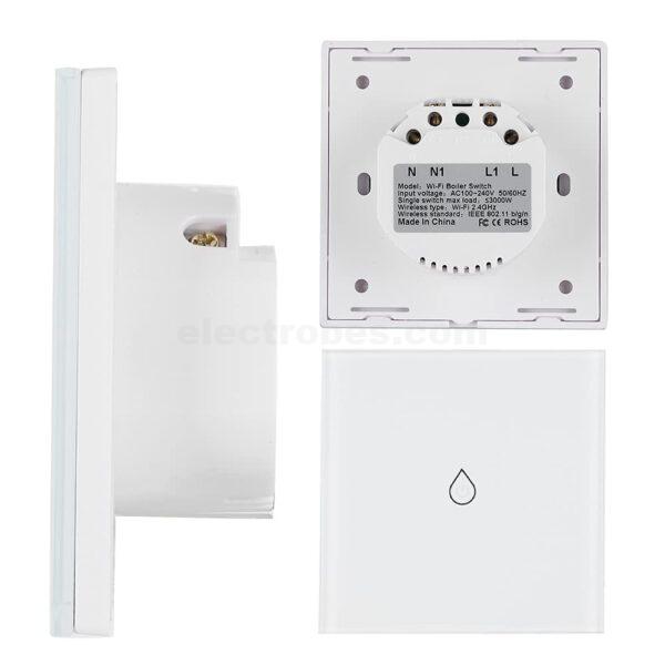 Smart Home WiFi Switch 20A Boiler Motor Water Heater On-Off Timer Remote APP Control Wall Mount Touch Switch EU-Type 100-240VAC Home Automation at best price online in islamabad rawalpindi lahore peshawar faisalabad karachi hyderabad quetta wah taxila Pakistan