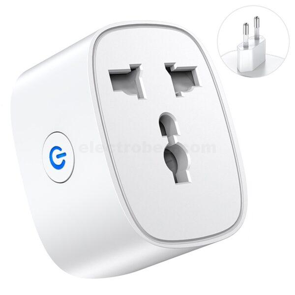 16A Tuya Wifi Smart EU-type Socket Universal 16A Plug auto Switched-Timer remote controlled socket at best price online in islamabad rawalpindi lahore peshawar faisalabad karachi hyderabad quetta wah taxila Pakistan