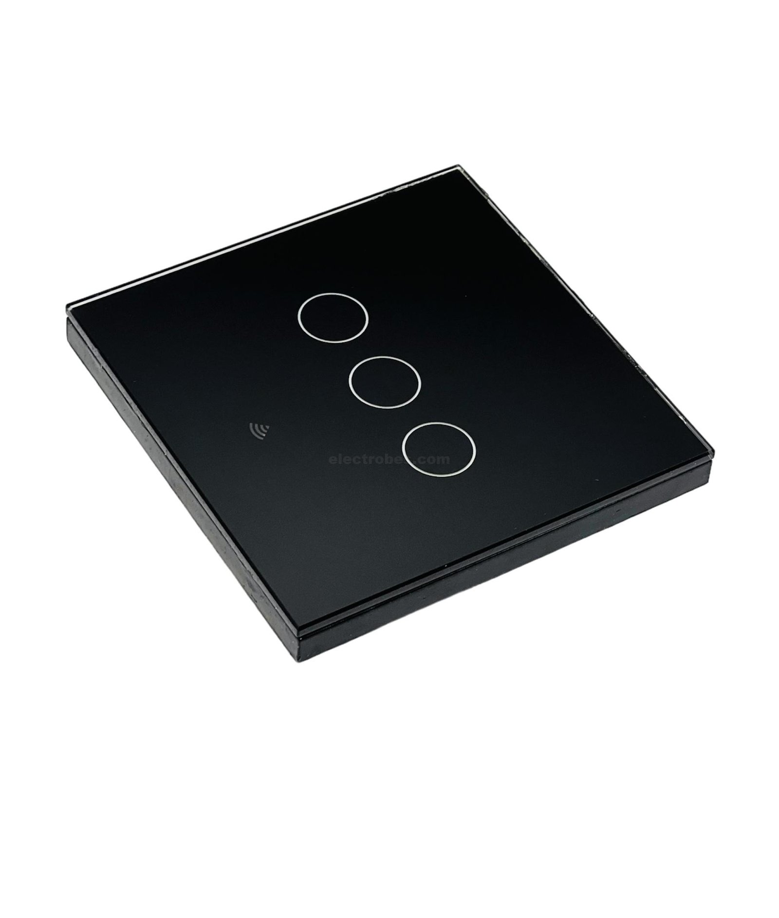3-Gang Smart Home WiFi Switch Mobile APP Controlled Wall Mount Touch Switch EU Type 100-240V With tempered glass in black white gold color at best price online in islamabad rawalpindi lahore peshawar faisalabad karachi hyderabad quetta wah taxila Pakistan