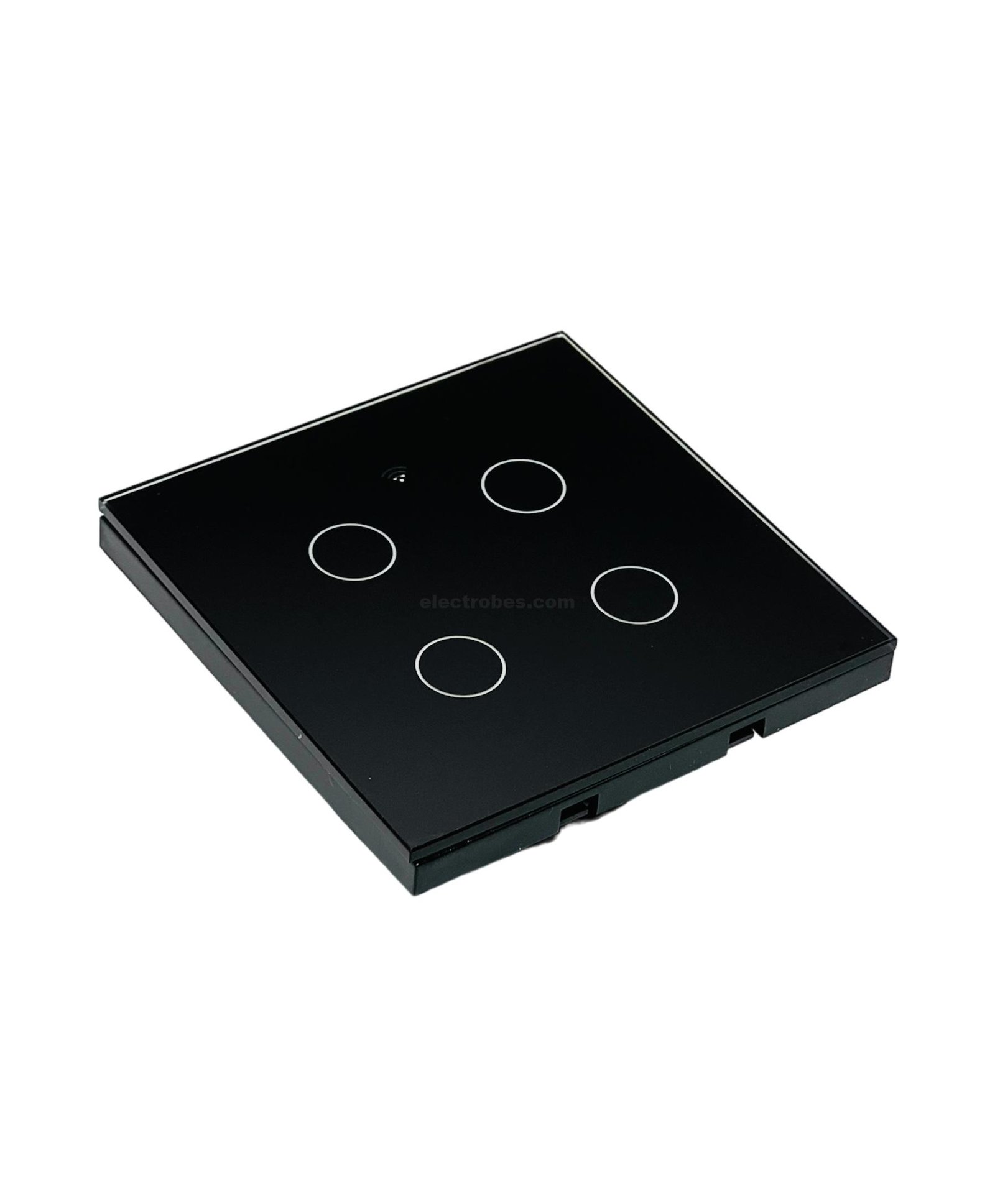 4-Gang Smart Home WiFi Switch Mobile APP Controlled Wall Mount Touch Switch EU Type 100-240V With tempered glass in black white gold color at best price online in islamabad rawalpindi lahore peshawar faisalabad karachi hyderabad quetta wah taxila Pakistan