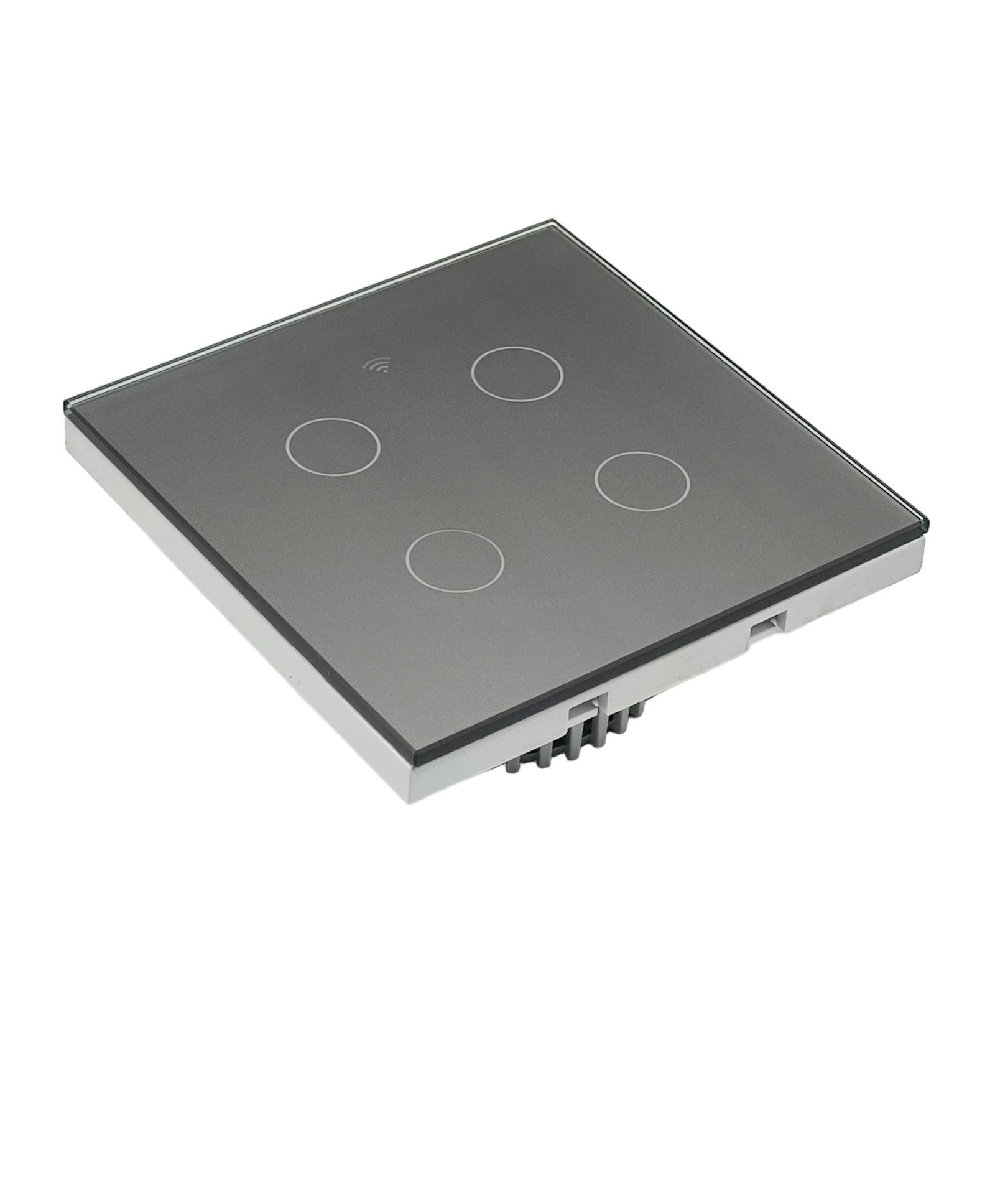 4-Gang Smart Home WiFi Switch Mobile APP Controlled Wall Mount Touch Switch EU Type 100-240V With tempered glass in black white gold color at best price online in islamabad rawalpindi lahore peshawar faisalabad karachi hyderabad quetta wah taxila Pakistan