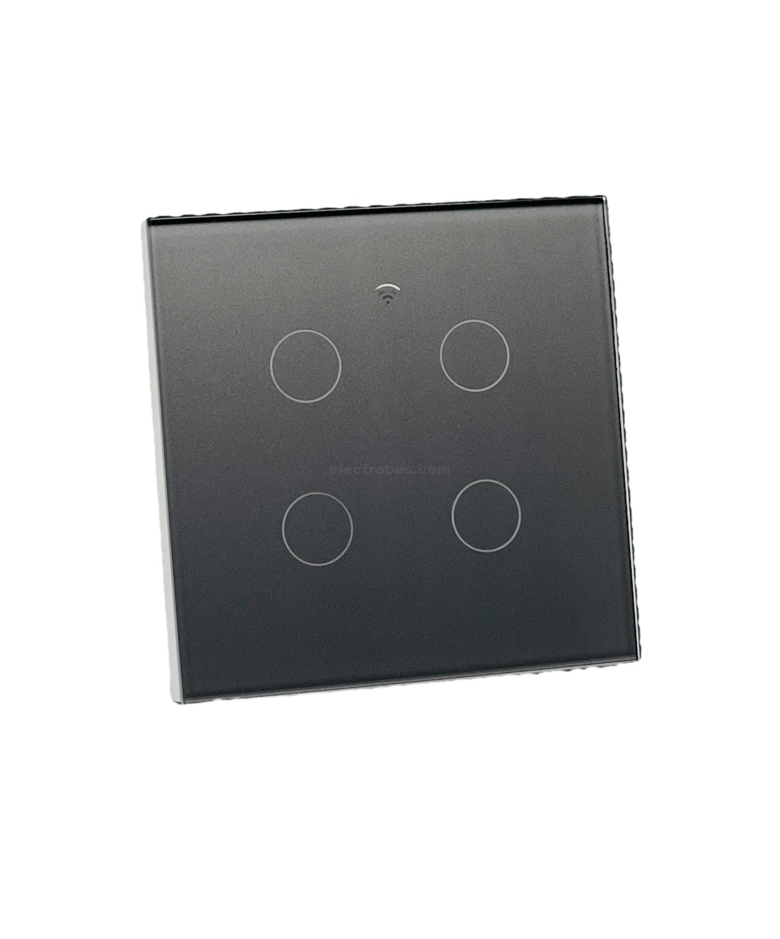 4-Gang Smart Home WiFi Switch Mobile APP Controlled Wall Mount Touch Switch EU Type 100-240V With tempered glass in black white gold color at best price online in islamabad rawalpindi lahore peshawar faisalabad karachi hyderabad quetta wah taxila Pakistan