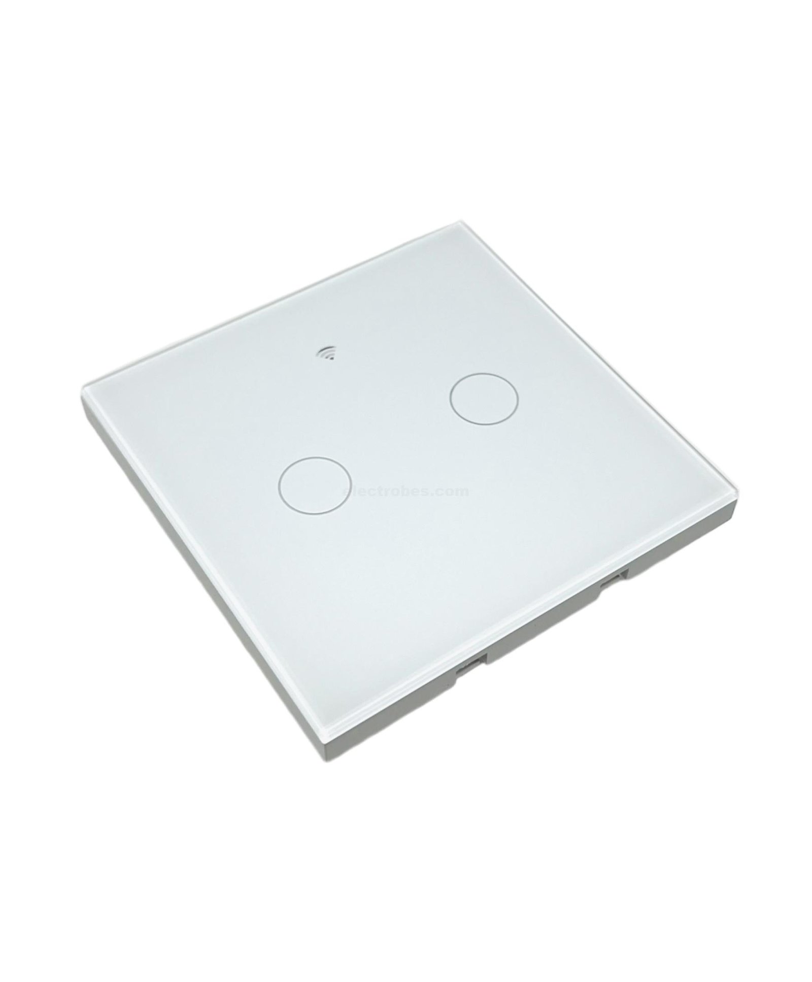 2-Gang Smart Home WiFi Switch Mobile APP Controlled Wall Mount Touch Switch EU Type 100-240V With tempered glass in black white gold color at best price online in islamabad rawalpindi lahore peshawar faisalabad karachi hyderabad quetta wah taxila Pakistan