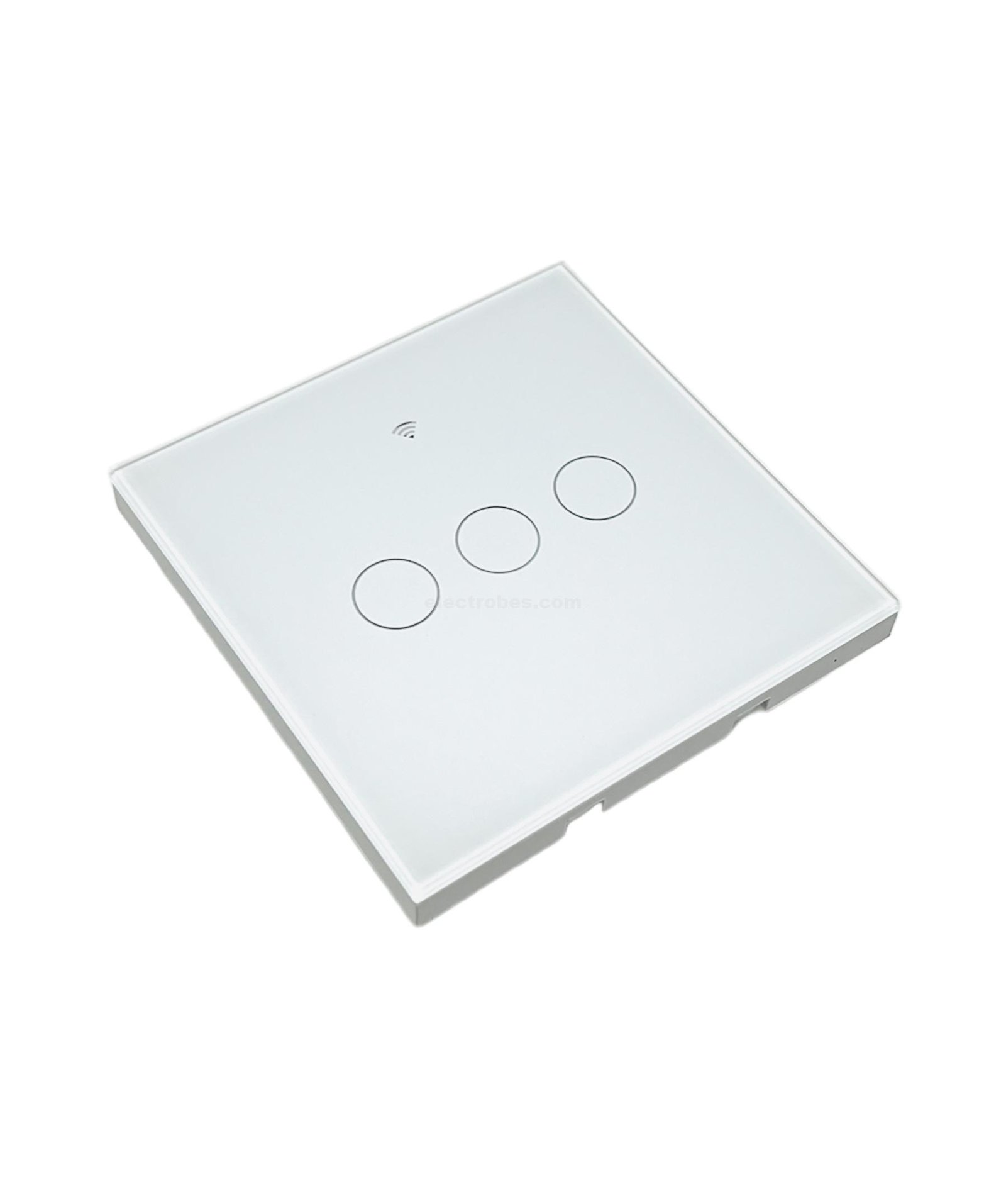 3-Gang Smart Home WiFi Switch Mobile APP Controlled Wall Mount Touch Switch EU Type 100-240V With tempered glass in black white gold color at best price online in islamabad rawalpindi lahore peshawar faisalabad karachi hyderabad quetta wah taxila Pakistan