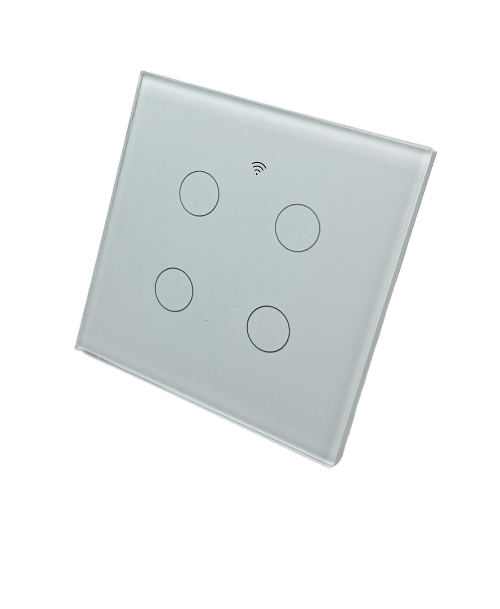 4-Gang Smart Home WiFi Switch Mobile APP Controlled Wall Mount Touch Switch EU Type 100-240V With tempered glass in black white gold color at best price online in islamabad rawalpindi lahore peshawar faisalabad karachi hyderabad quetta wah taxila Pakistan