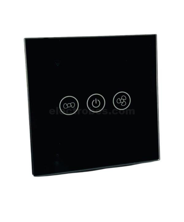 1-Gang Smart Dimmer Smart Home WiFi Switch Mobile APP Controlled Wall Mount Touch Switch EU Type 100-240V With tempered glass in black white gold color at best price online in islamabad rawalpindi lahore peshawar faisalabad karachi hyderabad quetta wah taxila Pakistan