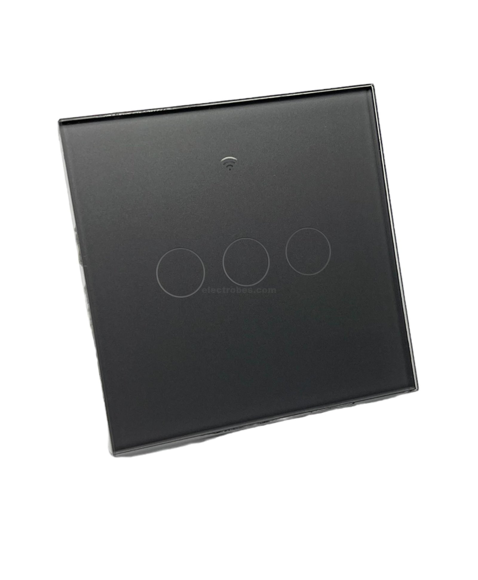 3-Gang Smart Home WiFi Switch Mobile APP Controlled Wall Mount Touch Switch EU Type 100-240V With tempered glass in black white gold color at best price online in islamabad rawalpindi lahore peshawar faisalabad karachi hyderabad quetta wah taxila Pakistan