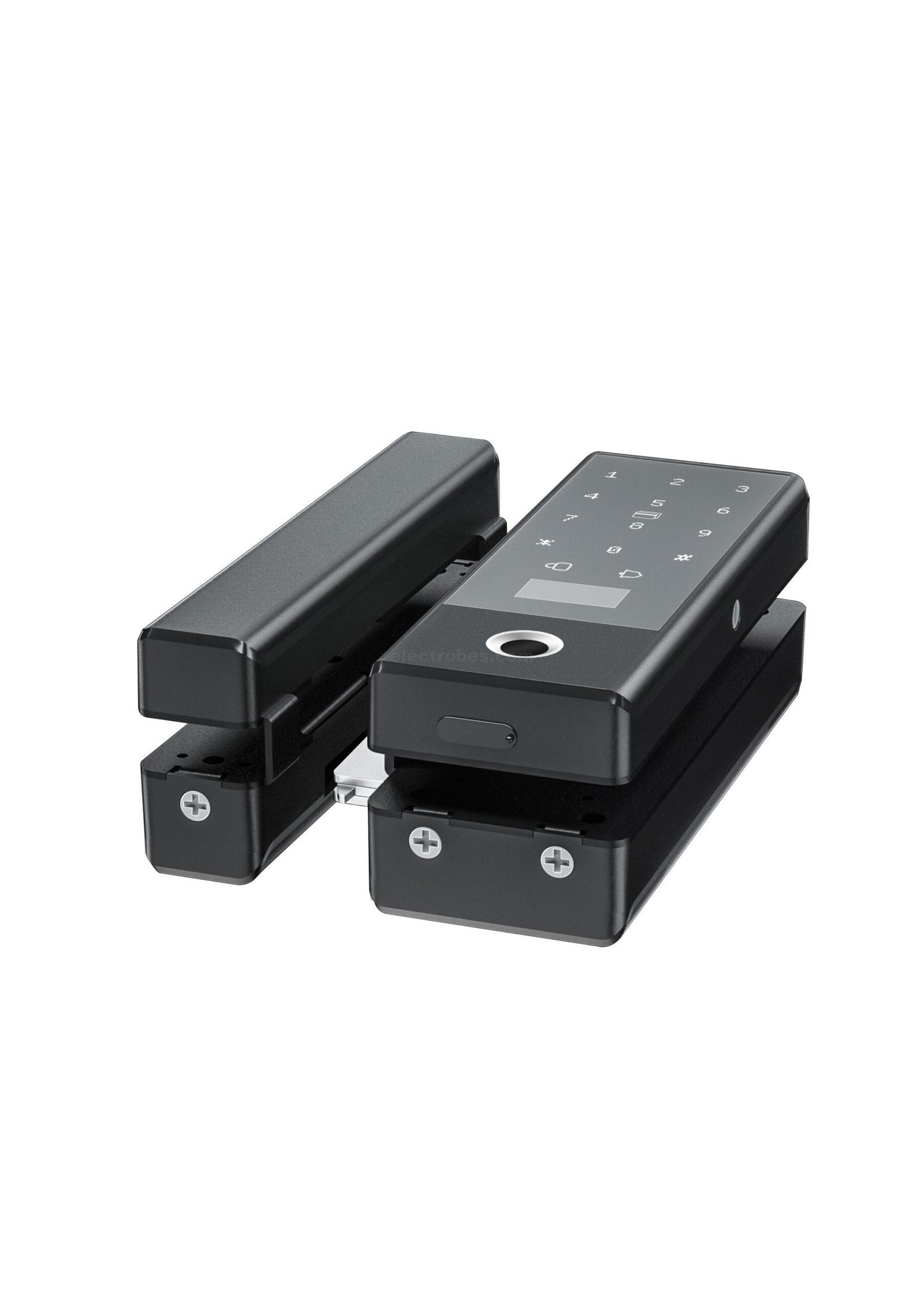 Smart Glass Door Lock - Electronic Sliding Door Lock with Fingerprint, Password, Card, Remote Control, Tuya Wifi APP Security Door Lock Homes Offices Apartments (Black) at best price online in islamabad rawalpindi lahore peshawar faisalabad karachi hyderabad quetta wah taxila Pakistan