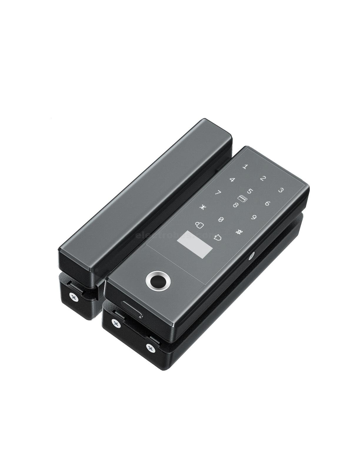 Smart Glass Door Lock - Electronic Sliding Door Lock with Fingerprint, Password, Card, Remote Control, Tuya Wifi APP Security Door Lock Homes Offices Apartments (Black) at best price online in islamabad rawalpindi lahore peshawar faisalabad karachi hyderabad quetta wah taxila Pakistan