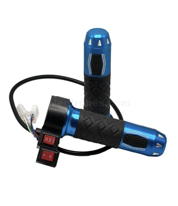 12V 24V 48V 60V 72V Blue Throttle handle bar with switches and wires set for electric bike e-bike at best price online in islamabad rawalpindi lahore karachi multan sukkur skardu peshawar taxila wah gujranwala faisalabad hyderabad quetta pakistan