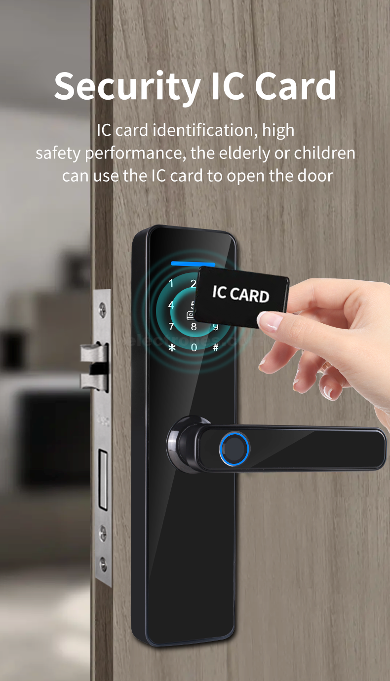 S811 Smart Door Lock IC Card TTlock Tuya Wifi Fingerprint Password Key Aluminum body Door Lock at best price online in islamabad rawalpindi lahore peshawar faisalabad karachi hyderabad quetta wah taxila Pakistan