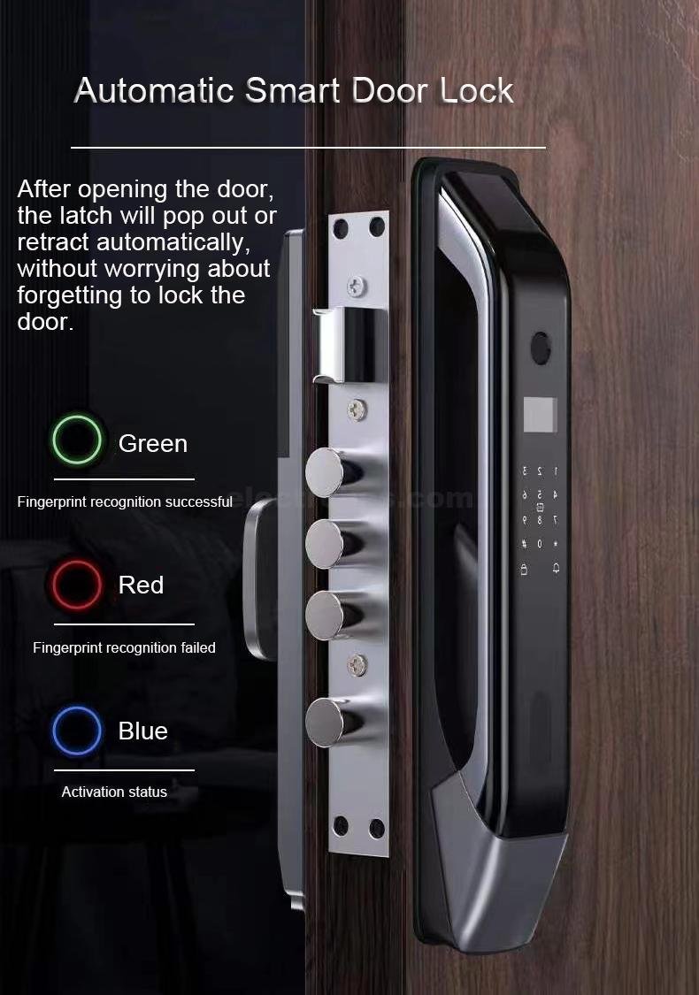 Smart Door Lock Smart Lock S928-2 IC Card TTlock Tuya Wifi Fingerprint Password Key Aluminum Door Lock for tempered glass display touch button in elegant grey color at best price online in islamabad rawalpindi lahore peshawar faisalabad karachi hyderabad quetta wah taxila Pakistan