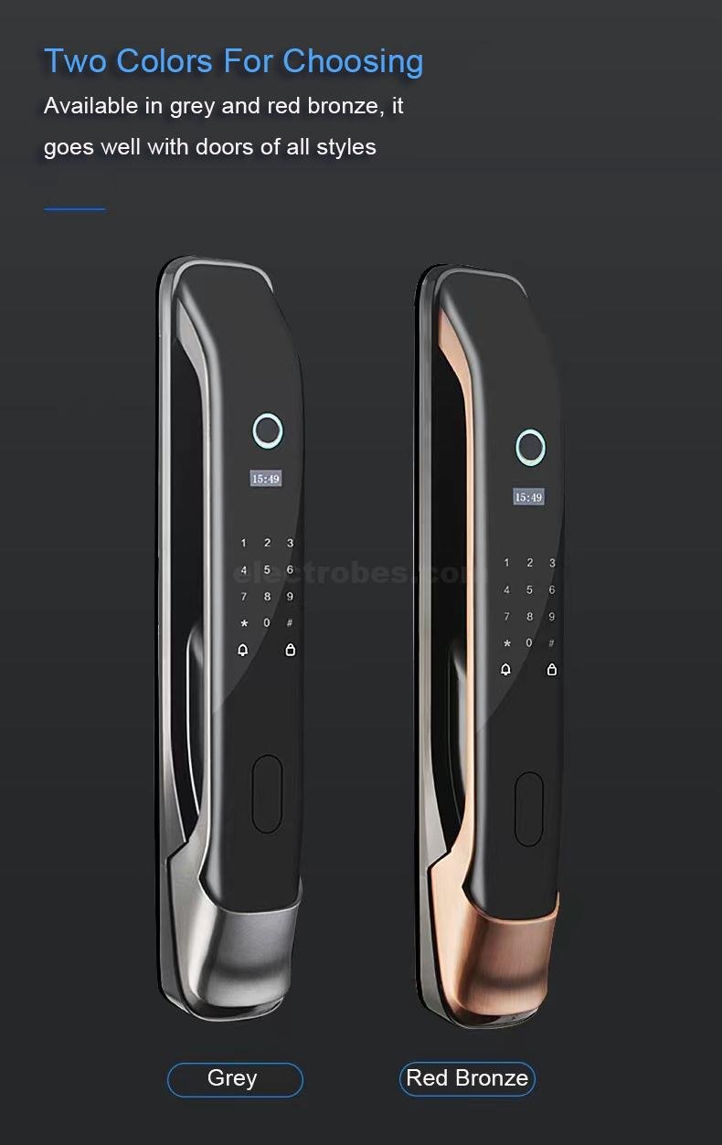 Smart Door Lock Smart Lock S928-2 IC Card TTlock Tuya Wifi Fingerprint Password Key Aluminum Door Lock for tempered glass display touch button in elegant grey color at best price online in islamabad rawalpindi lahore peshawar faisalabad karachi hyderabad quetta wah taxila Pakistan