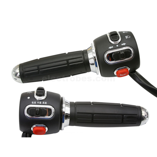 Variable Speed Electric Bike twist throttle handle with switches and brake lever for E-Bike, Scooters, Motorcycles, Tricycle, Rickshaw, ATV etc at best price online in islamabad rawalpindi lahore peshawar faisalabad karachi hyderabad quetta wah taxila Pakistan