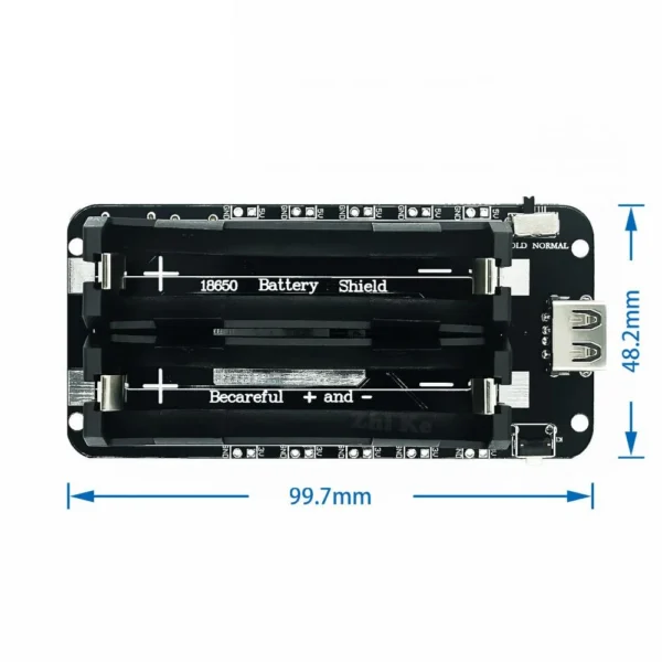 2x 18650 Battery Holder Double Li-ion V8 Battery Shield Micro USB 5V/3A 3V/1A Power Bank Battery Charging Module for Raspberry Pi and Arduino ESP32 at best price online in islamabad rawalpindi lahore peshawar faisalabad karachi hyderabad quetta wah taxila Pakistan