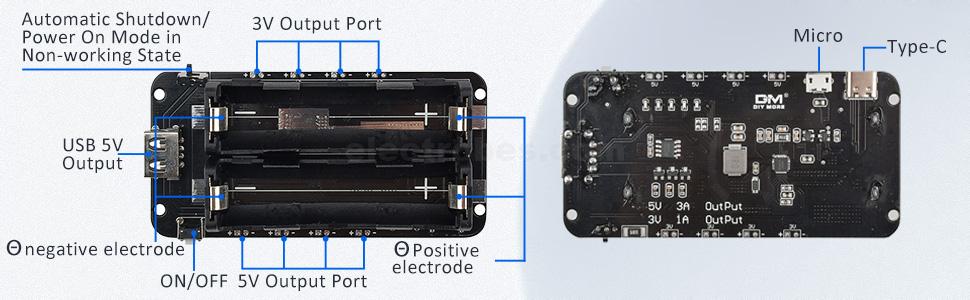 2x 1865O Battery Holder Double Li-ion V8 Battery Shield Micro USB 5V/3A 3V/1A Power Bank Battery Charging Module for Raspberry Pi and Arduino ESP32 at best price online in islamabad rawalpindi lahore peshawar faisalabad karachi hyderabad quetta wah taxila Pakistan