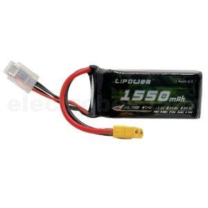 3s 11.1V-12v 3 cell 25C 30C 1550mah lipo battery pack with XT-60 connector for quadcopter drone at best price online in islamabad rawalpindi lahore peshawar faisalabad karachi hyderabad quetta wah taxila Pakistan