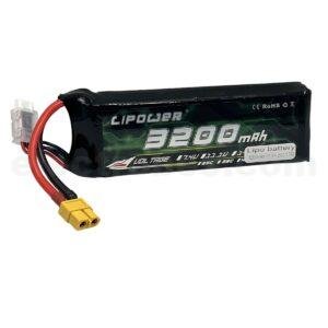 3s 11.1V-12v 3 cell 25C 30C 3200mah lipo battery pack with XT-60 connector for quadcopter drone at best price online in islamabad rawalpindi lahore peshawar faisalabad karachi hyderabad quetta wah taxila Pakistan