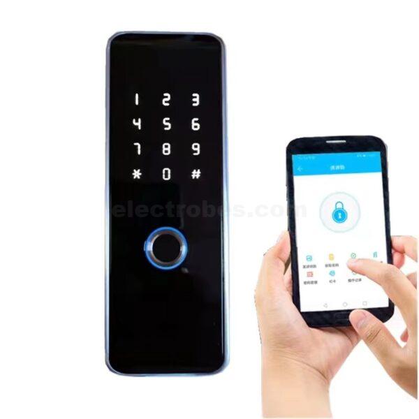 S618-2 black color Smart Acess Control with biometric card pin key App controlled security locking systems at best price online in islamabad rawalpindi lahore peshawar faisalabad karachi hyderabad quetta wah taxila Pakistan