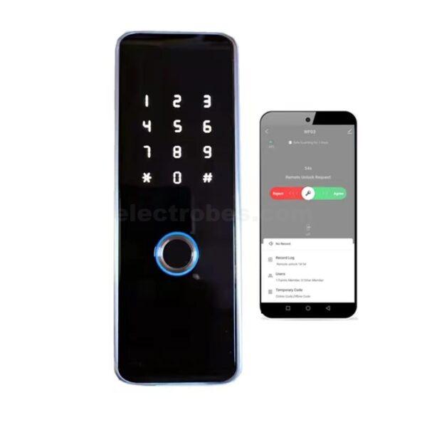 S618-2 black color Smart Acess Control with biometric card pin key App controlled security locking systems at best price online in islamabad rawalpindi lahore peshawar faisalabad karachi hyderabad quetta wah taxila Pakistan