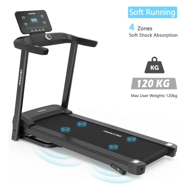 Foldable Portable Walking Treadmill Machine, S9 series new Treadmill for Home Use with Hydraulic Automatic Folding/ Unfolding system and big display screen with safety and health monitor at best price online in islamabad rawalpindi lahore peshawar faisalabad karachi hyderabad quetta wah taxila Pakistan