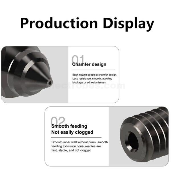 High speed Hardened Steel 0.4mm Nozzle 1.75mm Filament with fast heating high speed printing nozzle for Elegoo, Anycubic, Artillery 3D Printers at best price online in islamabad rawalpindi lahore peshawar faisalabad karachi hyderabad quetta wah taxila Pakistan