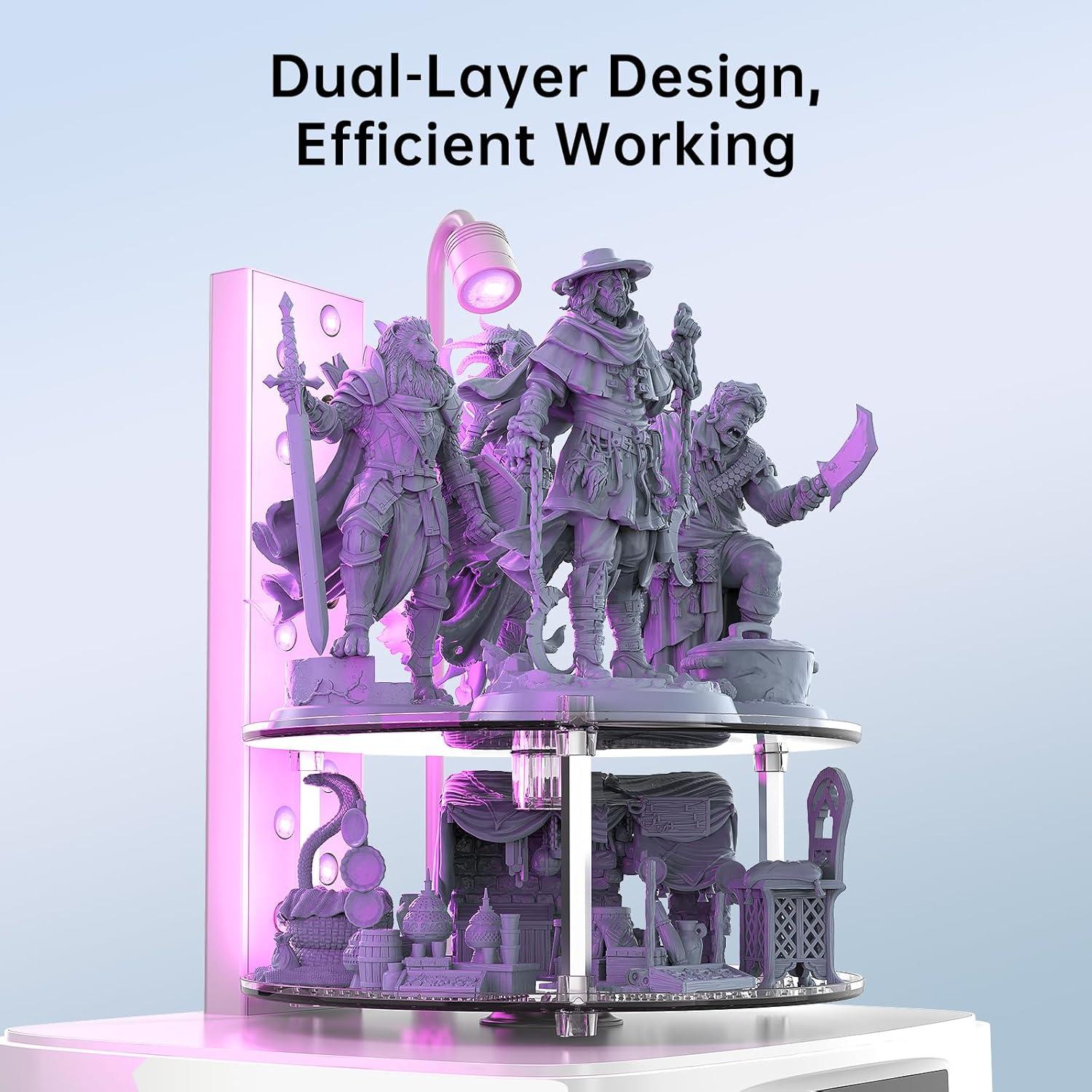 ANYCUBIC Wash and Cure 3 Plus with Gooseneck Illumination Dual Layer and IPA Saving for Photon M5/M5s/X2/X 6Ks/Halot-Mage/Mage pro/March 4/Saturn Series LCD/SLA/DLP 3D Printer 228x128x260mm at best price online in islamabad rawalpindi lahore peshawar faisalabad karachi hyderabad quetta wah taxila Pakistan