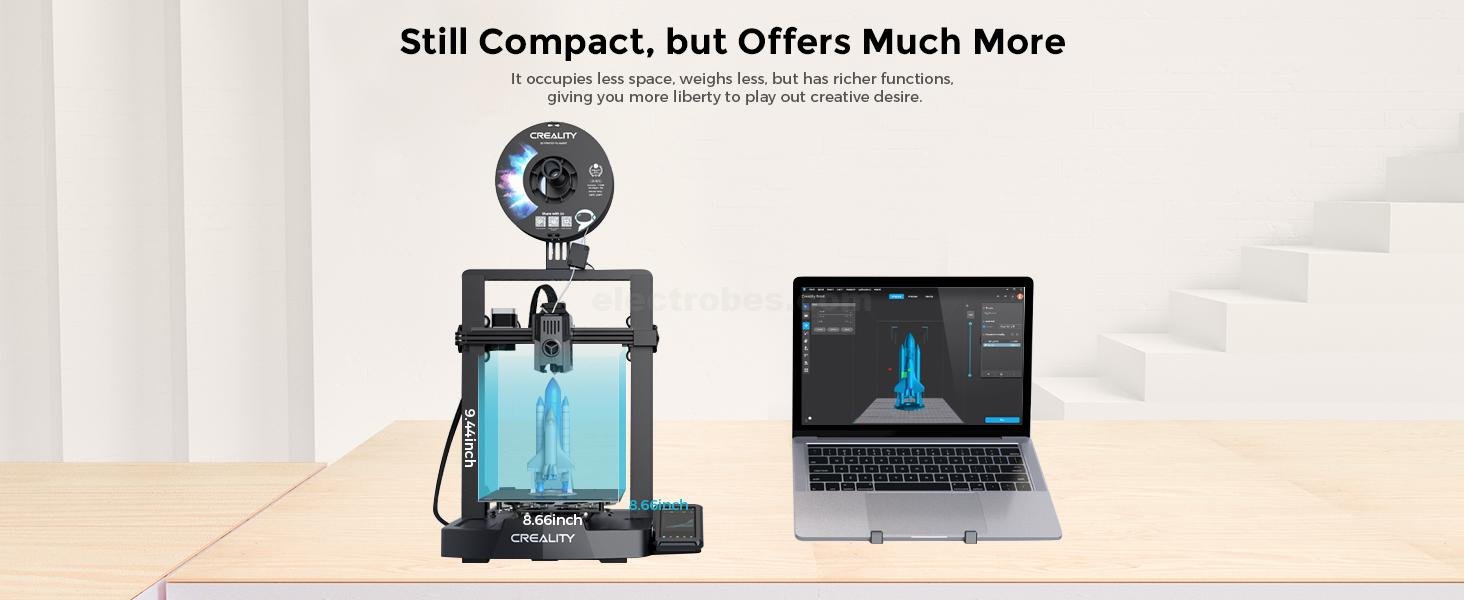 Creality Ender 3 V3 KE 3D Printer, 500mm/s Printing Speed 3D Printers with CR Touch Auto Leveling Sprite Direct Extruder Supports 300℃, Dual Fans and X-axis Linear Rail Print Size 220x220x250mm at best price online in islamabad rawalpindi lahore peshawar faisalabad karachi hyderabad quetta wah taxila Pakistan