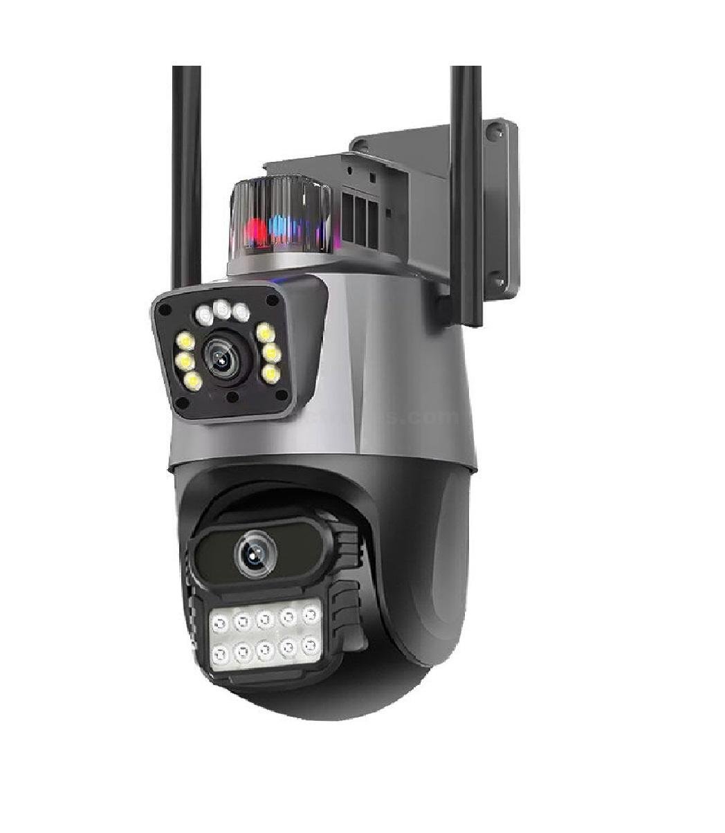 Dual Screen Dome PTZ WiFi Dual Lens IR Color Night Vision Outdoor Camera with fixed and 360 degree rotation camera at best price online in islamabad rawalpindi lahore peshawar faisalabad karachi hyderabad quetta wah taxila Pakistan