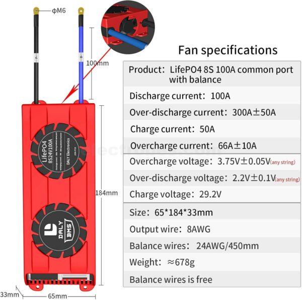 DALY BMS 8S 24V 100A LifePO4 PCB Protection Board with Balance Wire and Temperature Sensor for LiFePO4 16 Cells 48V Lithium Battery Pack at best price online in islamabad rawalpindi lahore peshawar faisalabad karachi hyderabad quetta wah taxila Pakistan