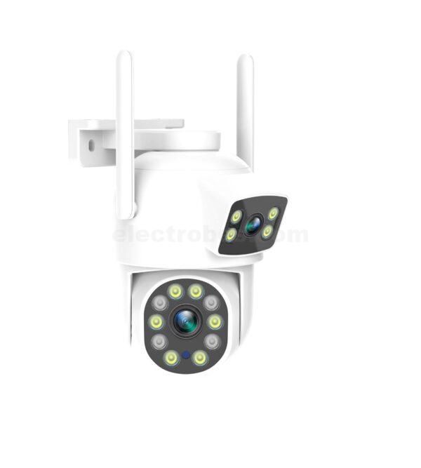 Outdoor PTZ WIFI Dual 2 Lens 2MP Double Camera WIFI Smart V380 Pro Camera at best price online in islamabad rawalpindi lahore peshawar faisalabad karachi hyderabad quetta wah taxila Pakistan