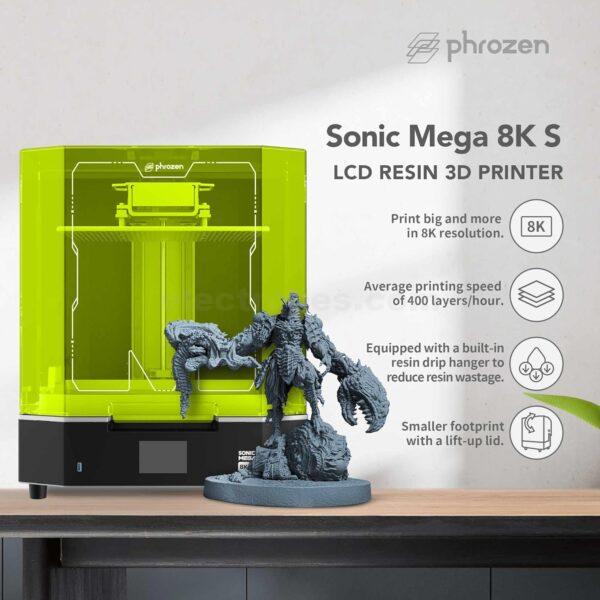 phrozen Sonic Mega 8K S LCD/MSLA Resin 3D Printer, 43 µm High Resolution, 15 inch Mono LCD Screen, Fast Production Accurate Details, Large Printing Size at best price online in islamabad rawalpindi lahore peshawar faisalabad karachi hyderabad quetta wah taxila Pakistan