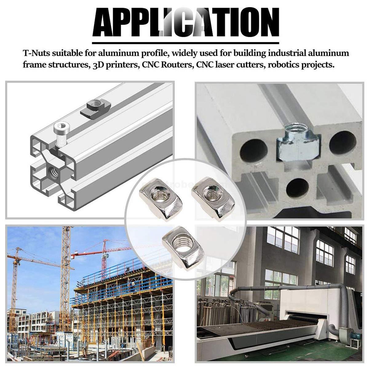 T Slot Nut M3, M4, M5, M6 Thread 4040 4080 aluminium profile nickel plated for 3d printer CNC machine parts at best price online in islamabad rawalpindi lahore karachi multan sukkur skardu peshawar taxila wah gujranwala faisalabad hyderabad quetta pakistan