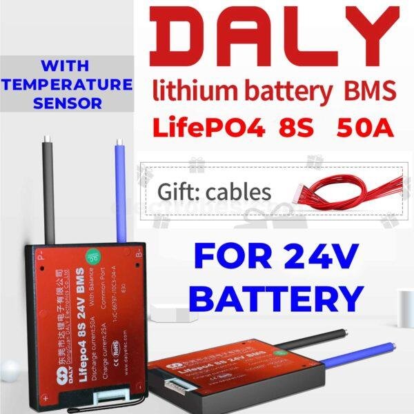 DALY BMS 8S 24V 50A LifePO4 PCB Protection Board with Balance Wire and Temperature Sensor for LiFePO4 16 Cells 48V Lithium Battery Pack at best price online in islamabad rawalpindi lahore peshawar faisalabad karachi hyderabad quetta wah taxila Pakistan